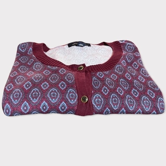 Lands' End Supima Cotton Women's Button Down Sweater Cardigan Size M 10-12 - Picture 3 of 4